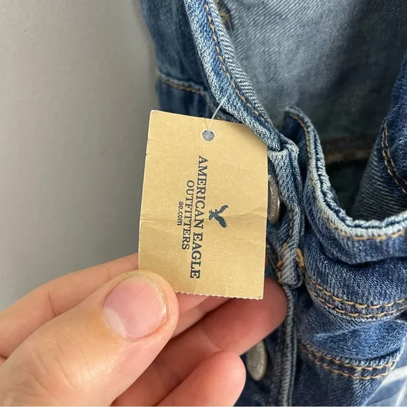 American Eagle Overalls Jeans Womens 90's Boyfriend Casual Size Small