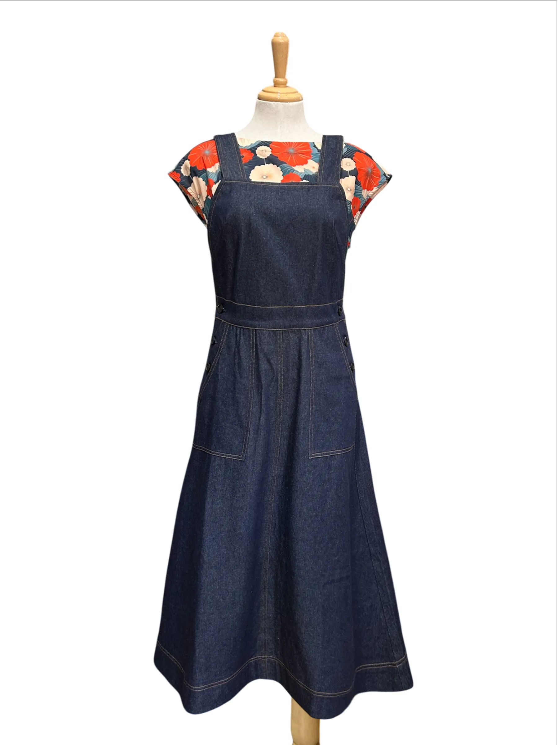 Anna Denim Overall - dark blue
