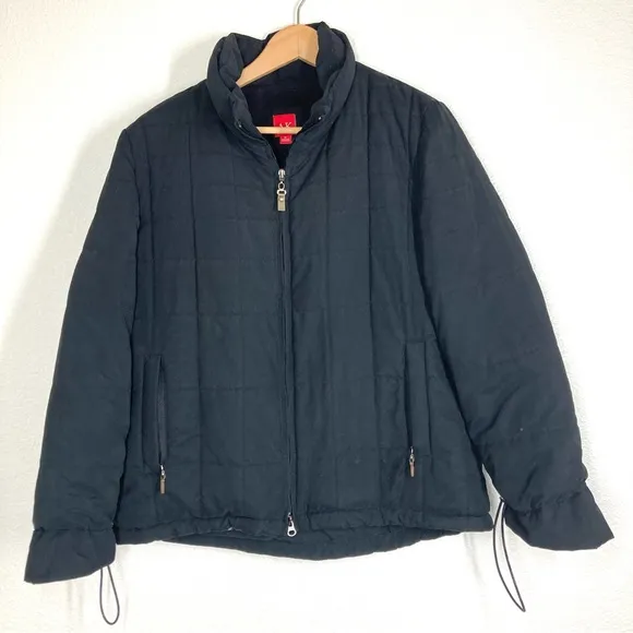 Anne Klein Puffer Black Jacket Thermolite plus insulation Size M