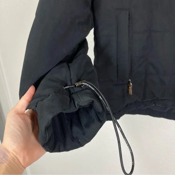 Anne Klein Puffer Black Jacket Thermolite plus insulation Size M