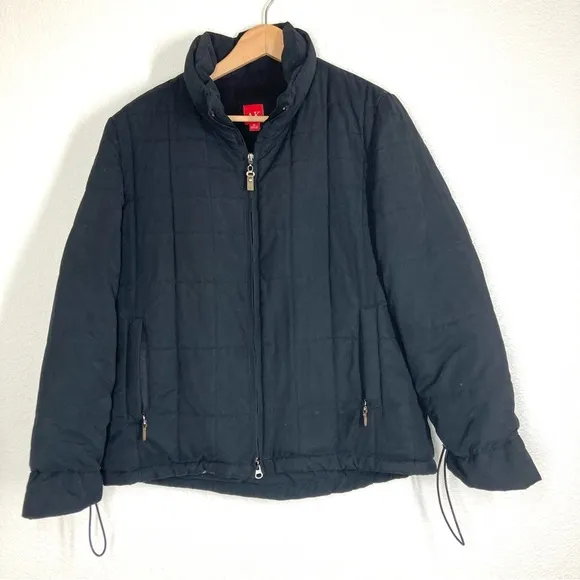 Anne Klein Puffer Black Jacket Thermolite plus insulation Size M
