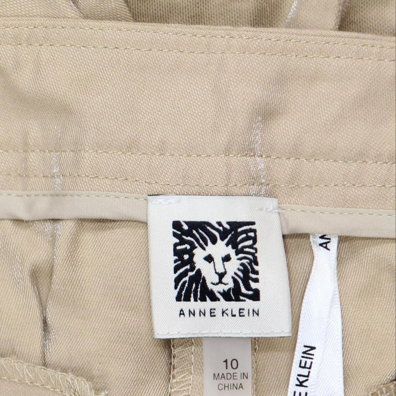 Anne Klein Women's Shimmer Twill Side-Zip Straight-Leg Pants 10869741