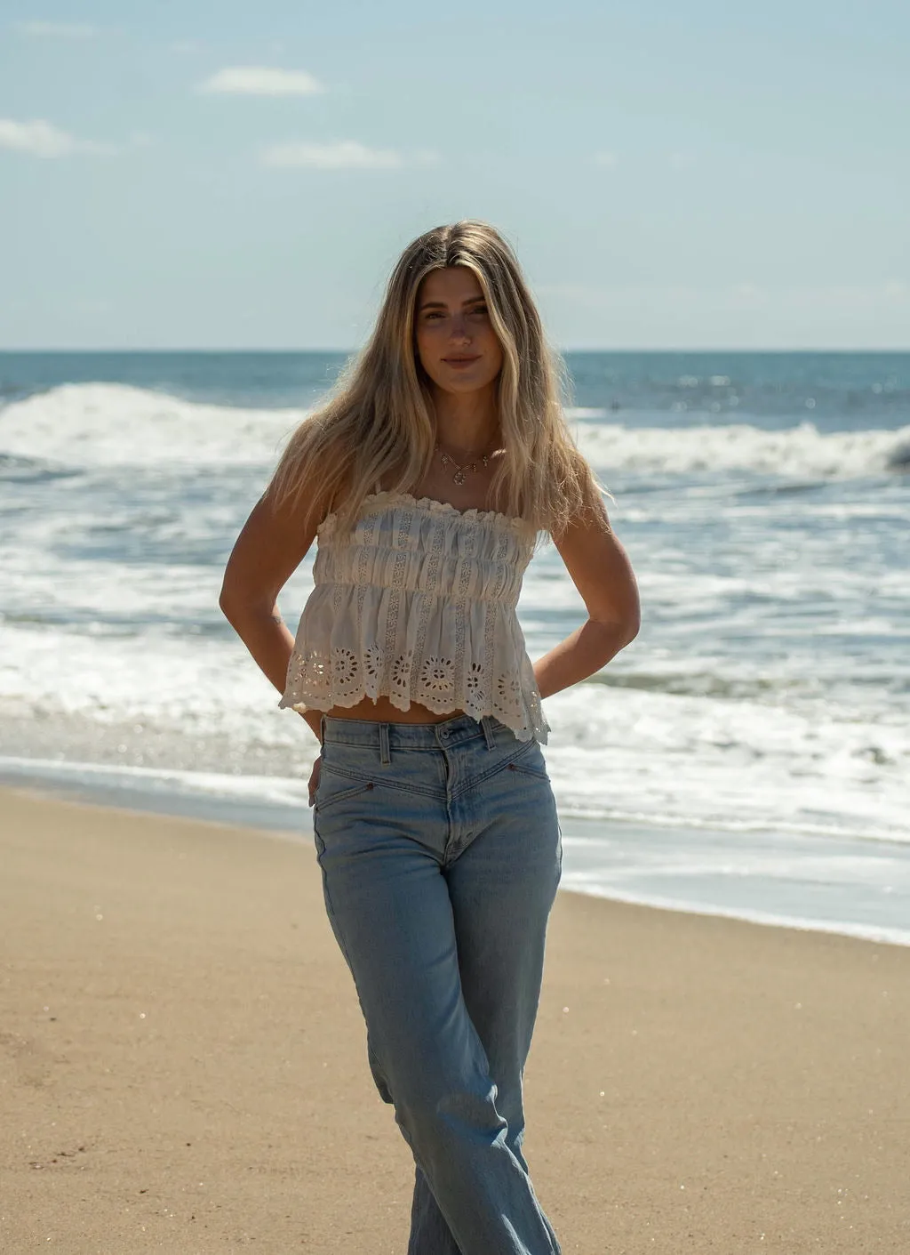 Ansley Eyelet Top