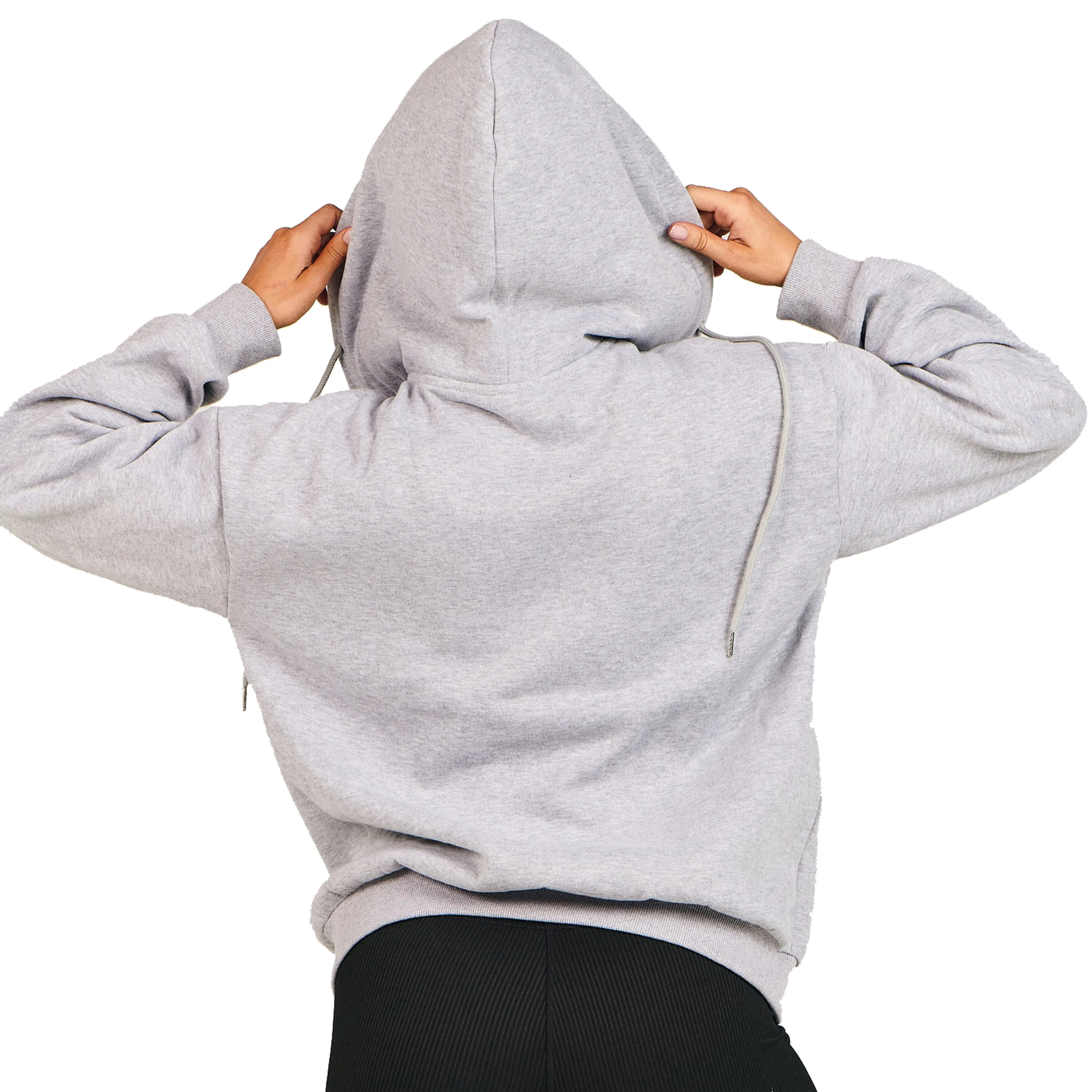 Anuohiss Full Zip Hoodie Sweatshirt for Women, Long Sleeve with Front Pockets, Light Grey-M…