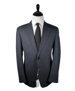 ARMANI COLLEZIONI - Abstract Basket Weave Gray & Blue Suit - 42R