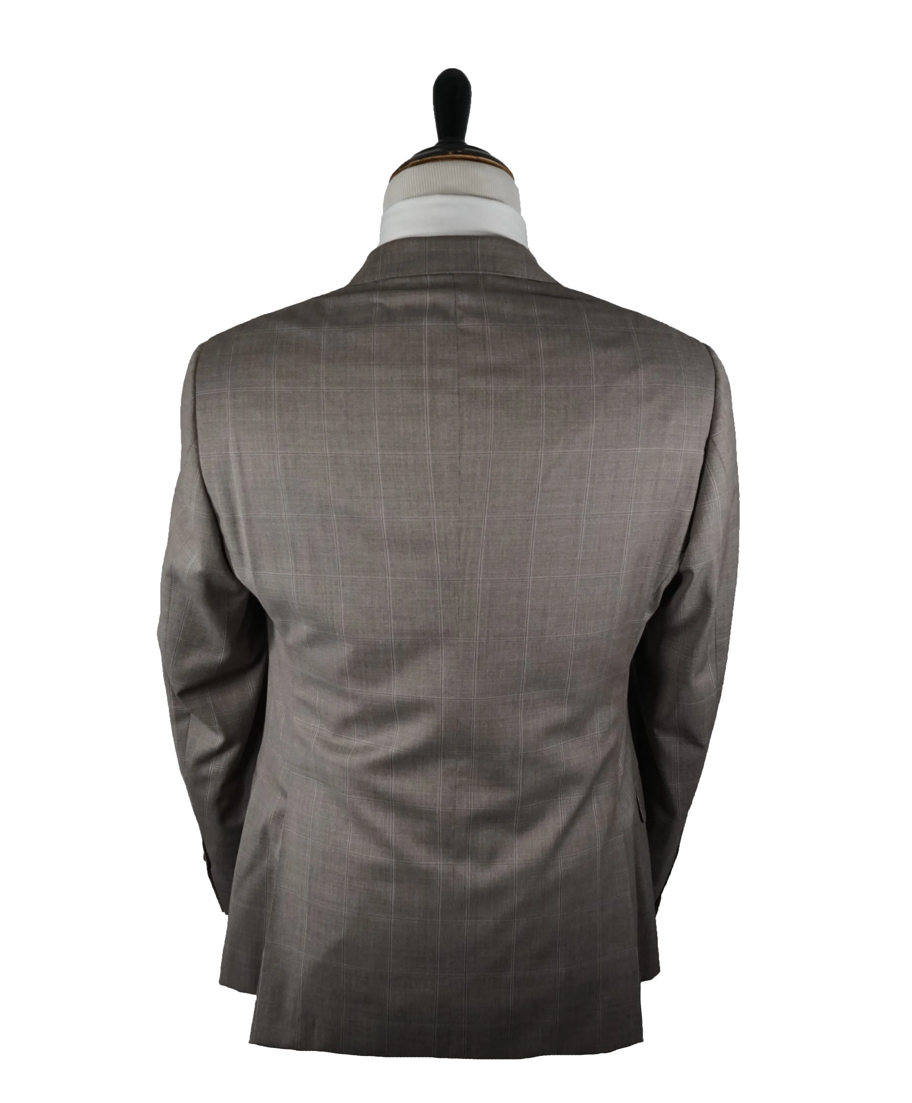 ARMANI COLLEZIONI - Gray & Brown Blue Windowpane Suit “G Line” - 40R