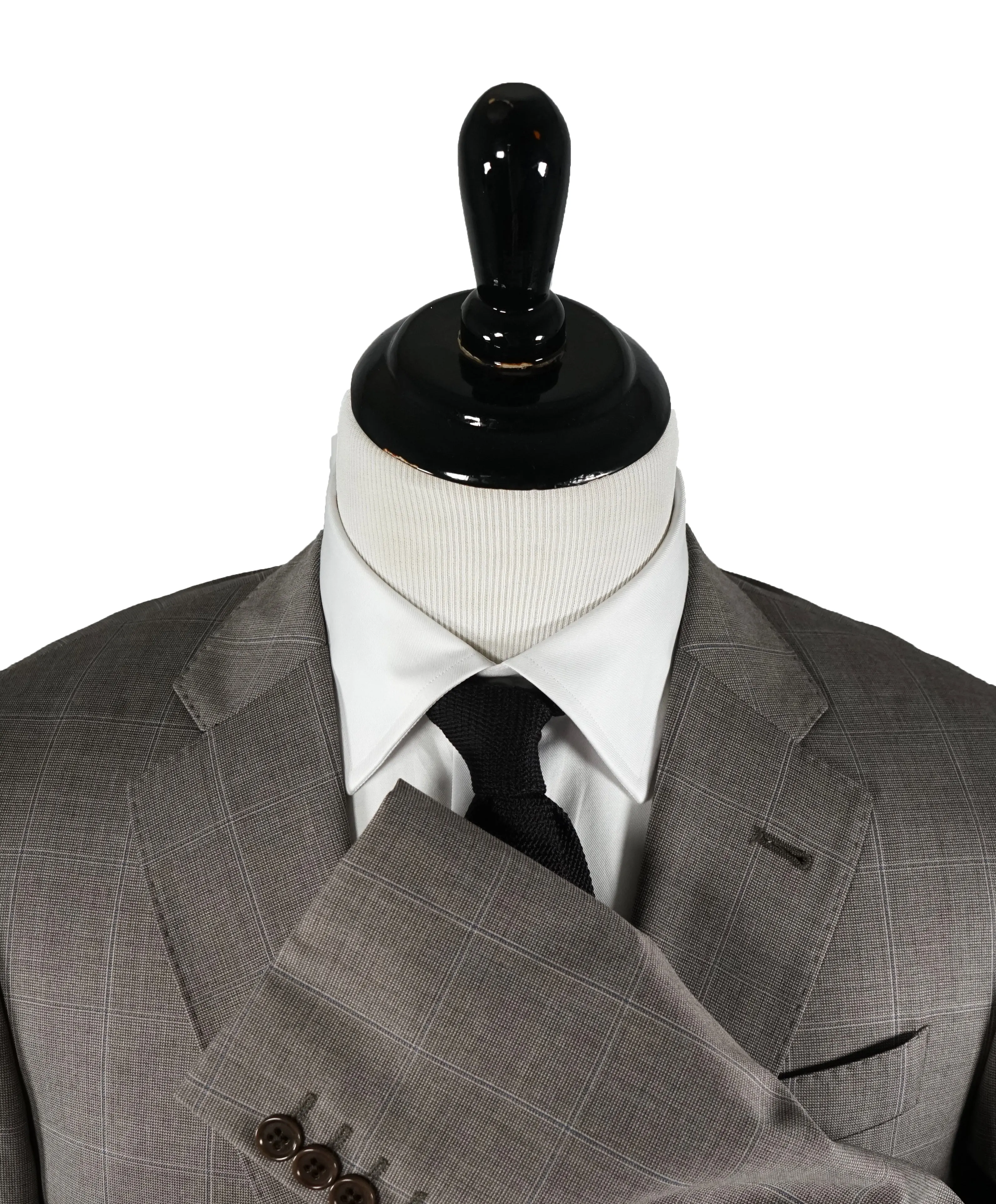 ARMANI COLLEZIONI - Gray & Brown Blue Windowpane Suit “G Line” - 40R