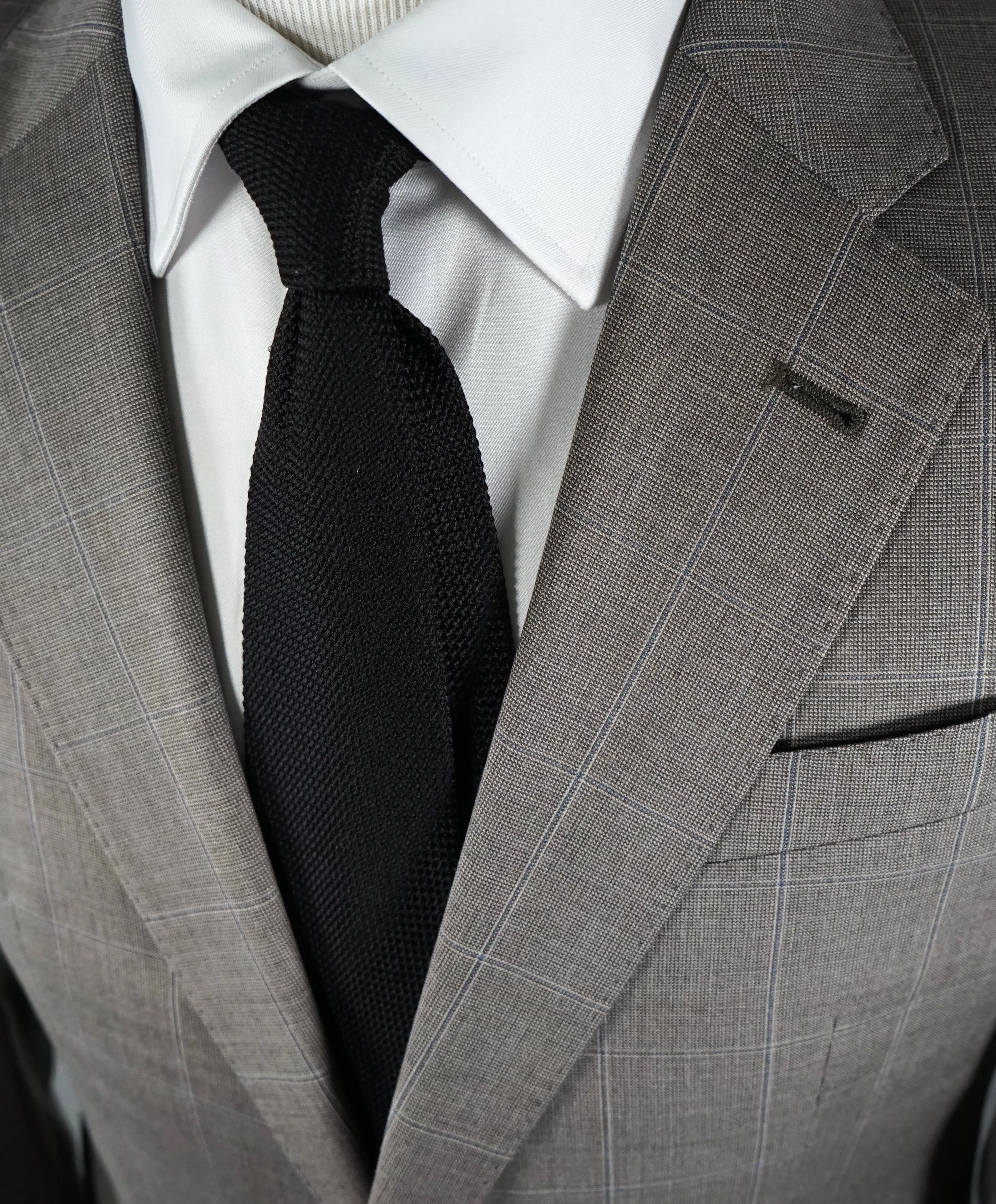 ARMANI COLLEZIONI - Gray & Brown Blue Windowpane Suit “G Line” - 40R