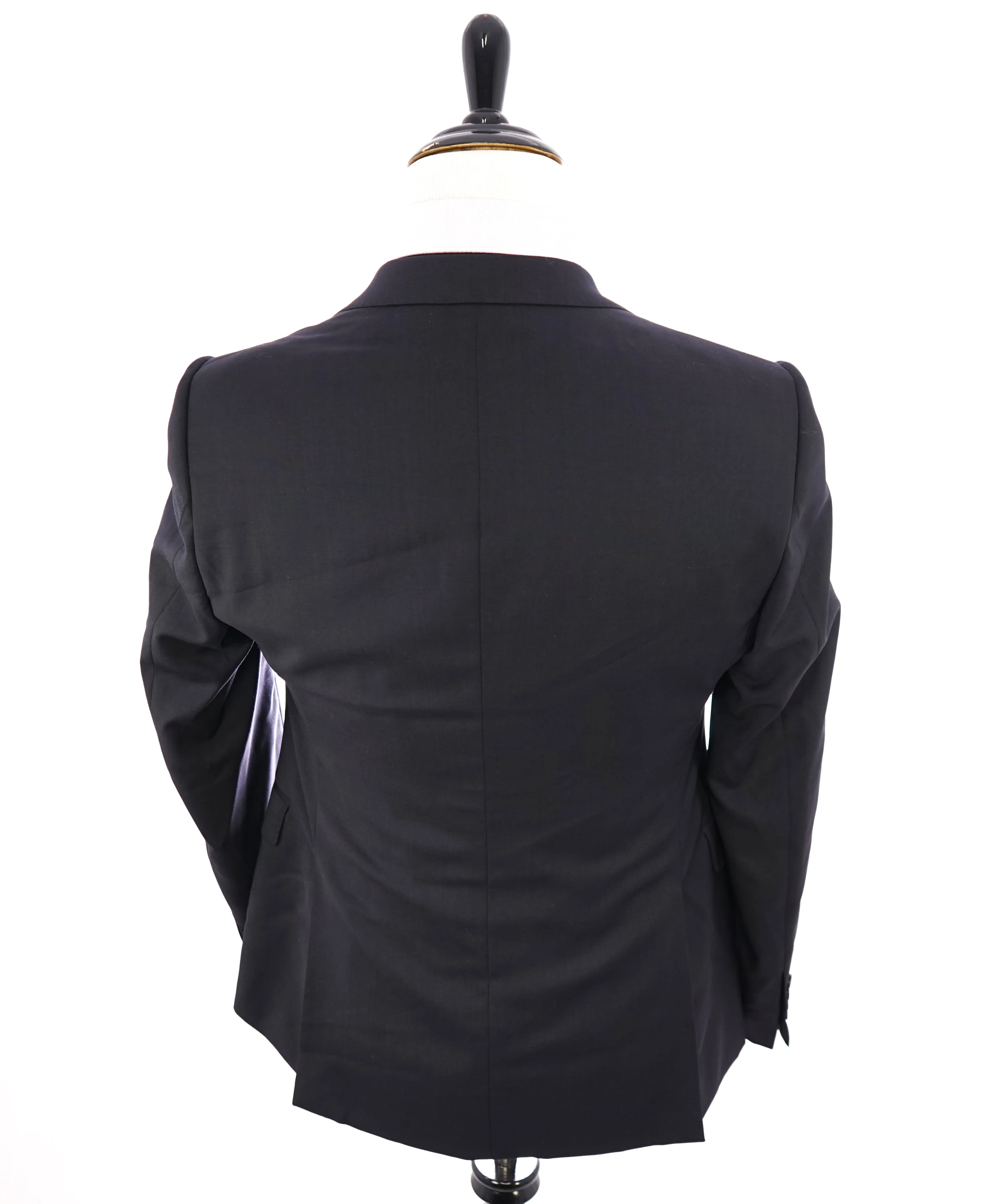 ARMANI COLLEZIONI - “M Line” 3-Piece Navy Solid Suit With Pick Stitching -  46R