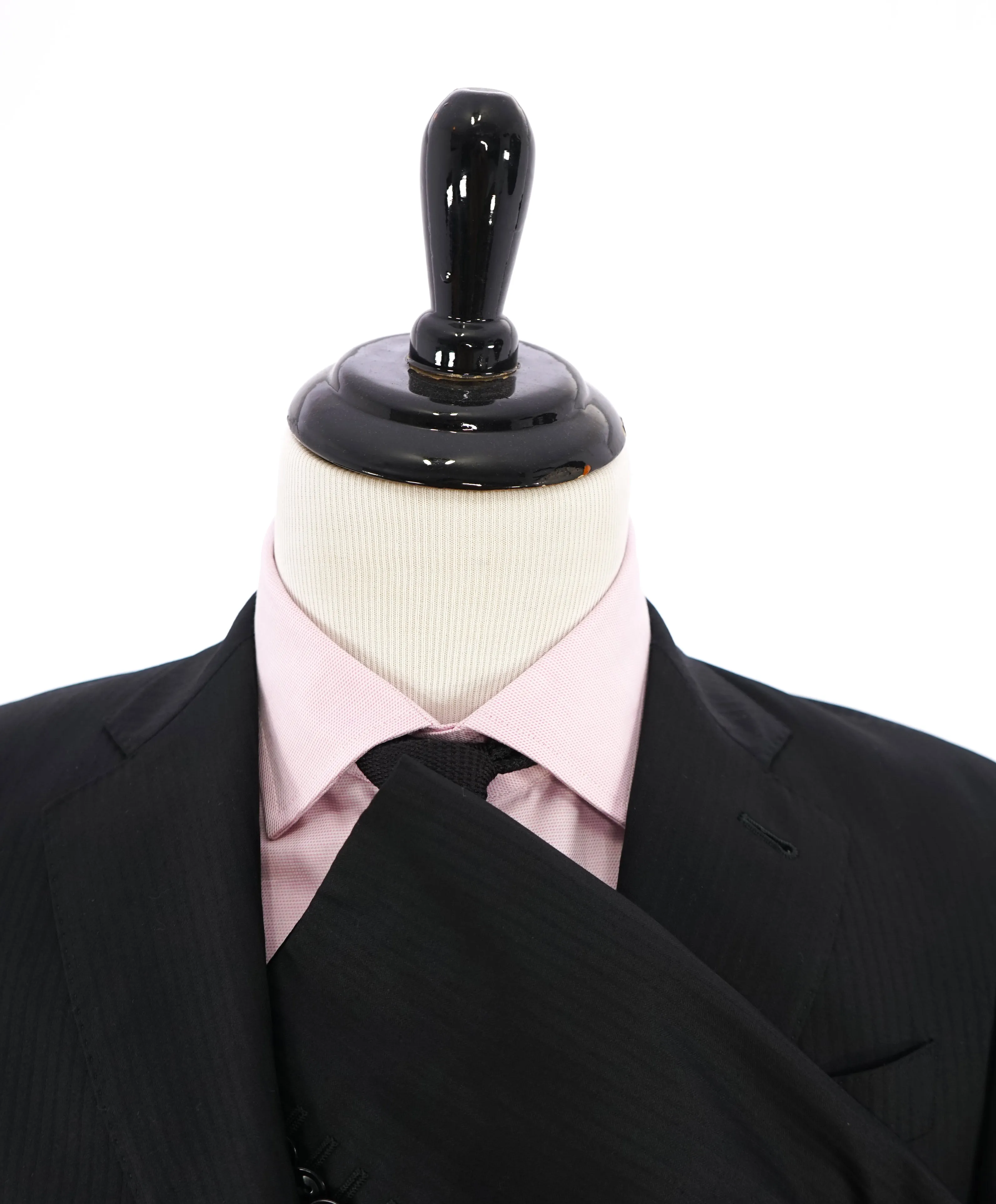 ARMANI COLLEZIONI - "EXECUTIVE Collection" Tonal Black Stripe Super 150's Suit- 36R