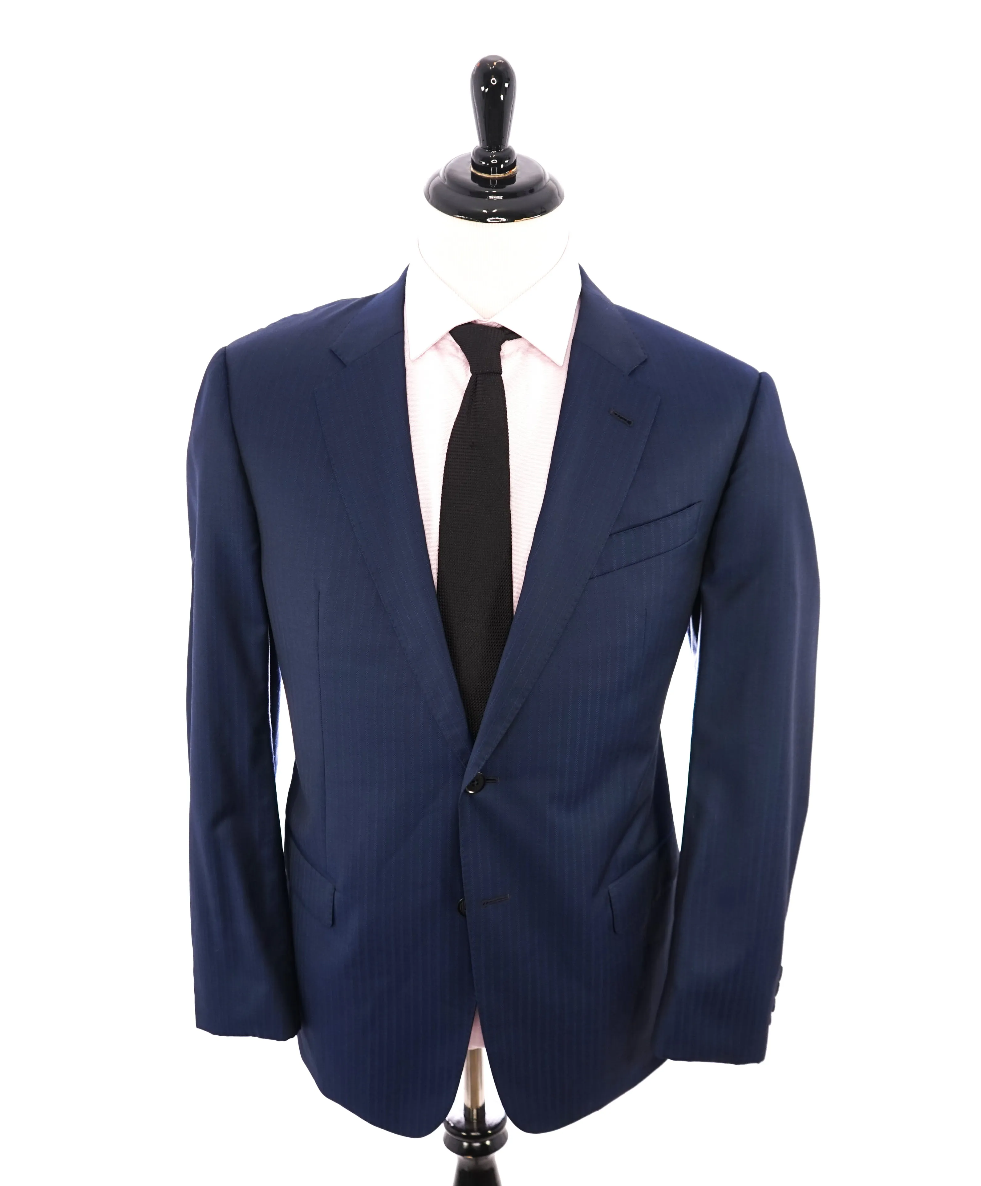 ARMANI COLLEZIONI - Tonal Royal Blue Textured Suit "G Line " -  44R