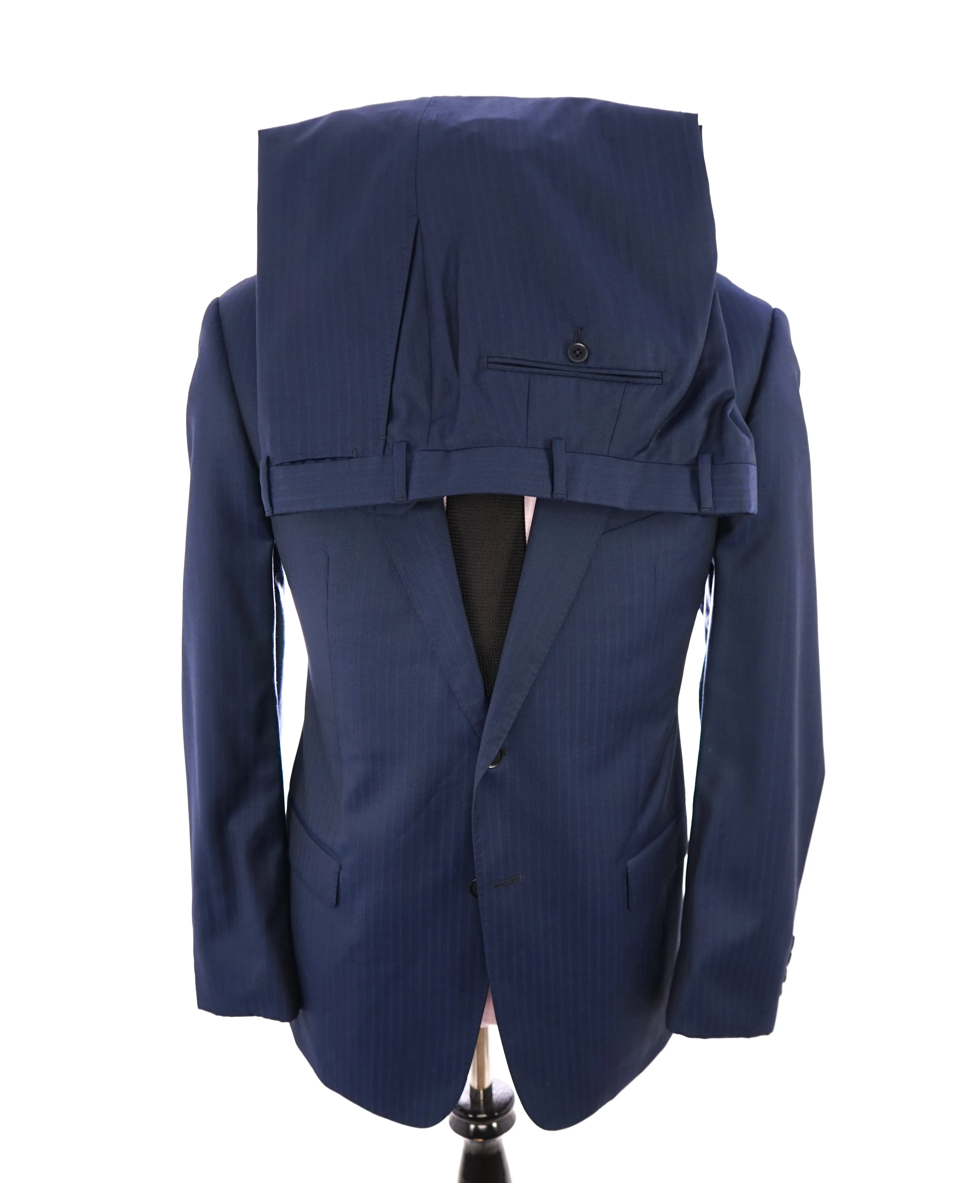 ARMANI COLLEZIONI - Tonal Royal Blue Textured Suit "G Line " -  44R