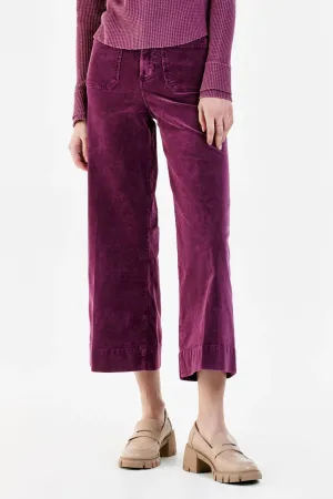 Audrey Wide Leg Corduroy Pant Purple Potion
