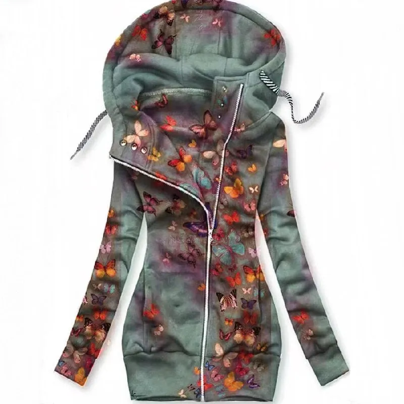 Autumn Winter Woman Sweatshirt Fleece Hooded Zipper Hoodies Female Casual Woman Cardigan Clothes for Teens