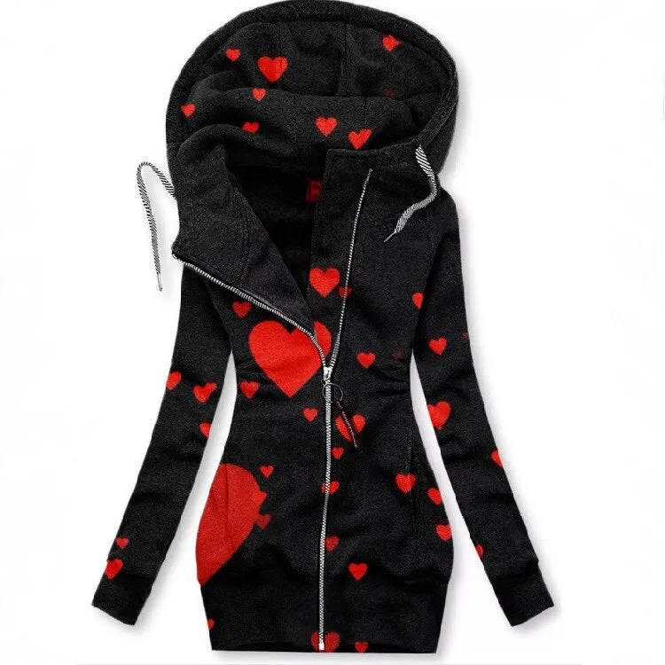 Autumn Winter Woman Sweatshirt Fleece Hooded Zipper Hoodies Female Casual Woman Cardigan Clothes for Teens