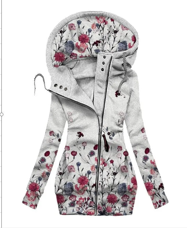 Autumn Winter Woman Sweatshirt Fleece Hooded Zipper Hoodies Female Casual Woman Cardigan Clothes for Teens