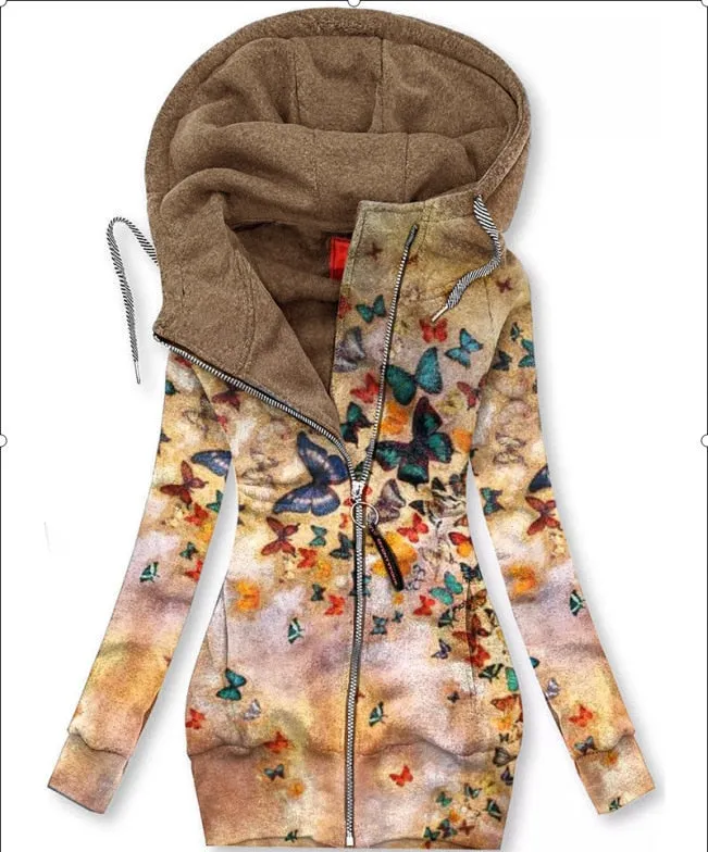 Autumn Winter Woman Sweatshirt Fleece Hooded Zipper Hoodies Female Casual Woman Cardigan Clothes for Teens