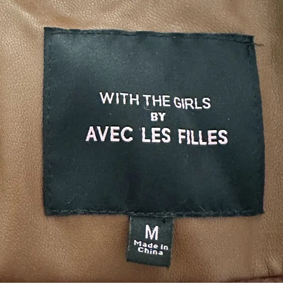 Avec Les Filles Fax Leather Puffer Jacket