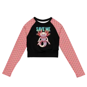 Axolotl Recycled Long-sleeve Crop Top