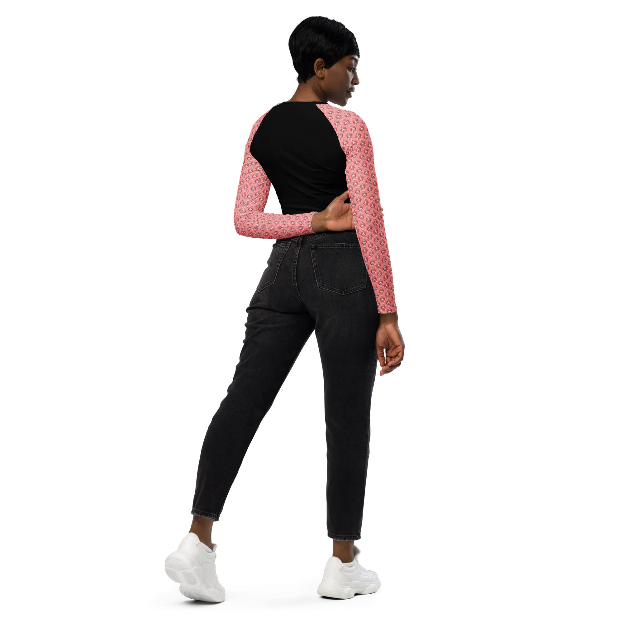 Axolotl Recycled Long-sleeve Crop Top