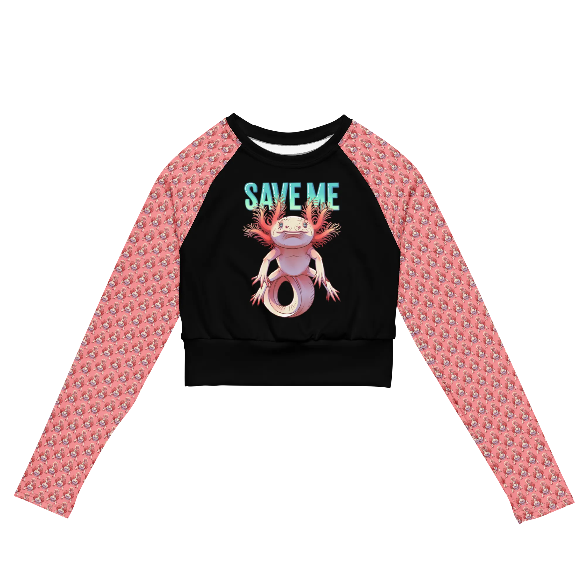 Axolotl Recycled Long-sleeve Crop Top