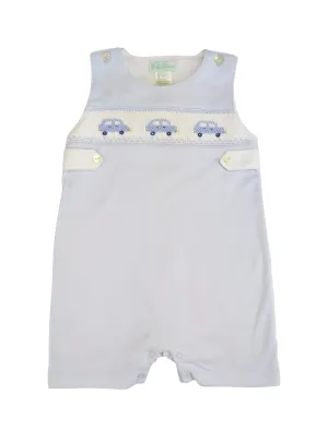 Baby Boy's Blue Cars Hand Smocked Overall
