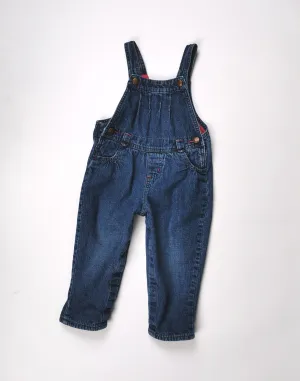 BABY GIRL SIZE 18 MONTHS - OSHKOSH, Soft Cotton Overalls VGUC B55