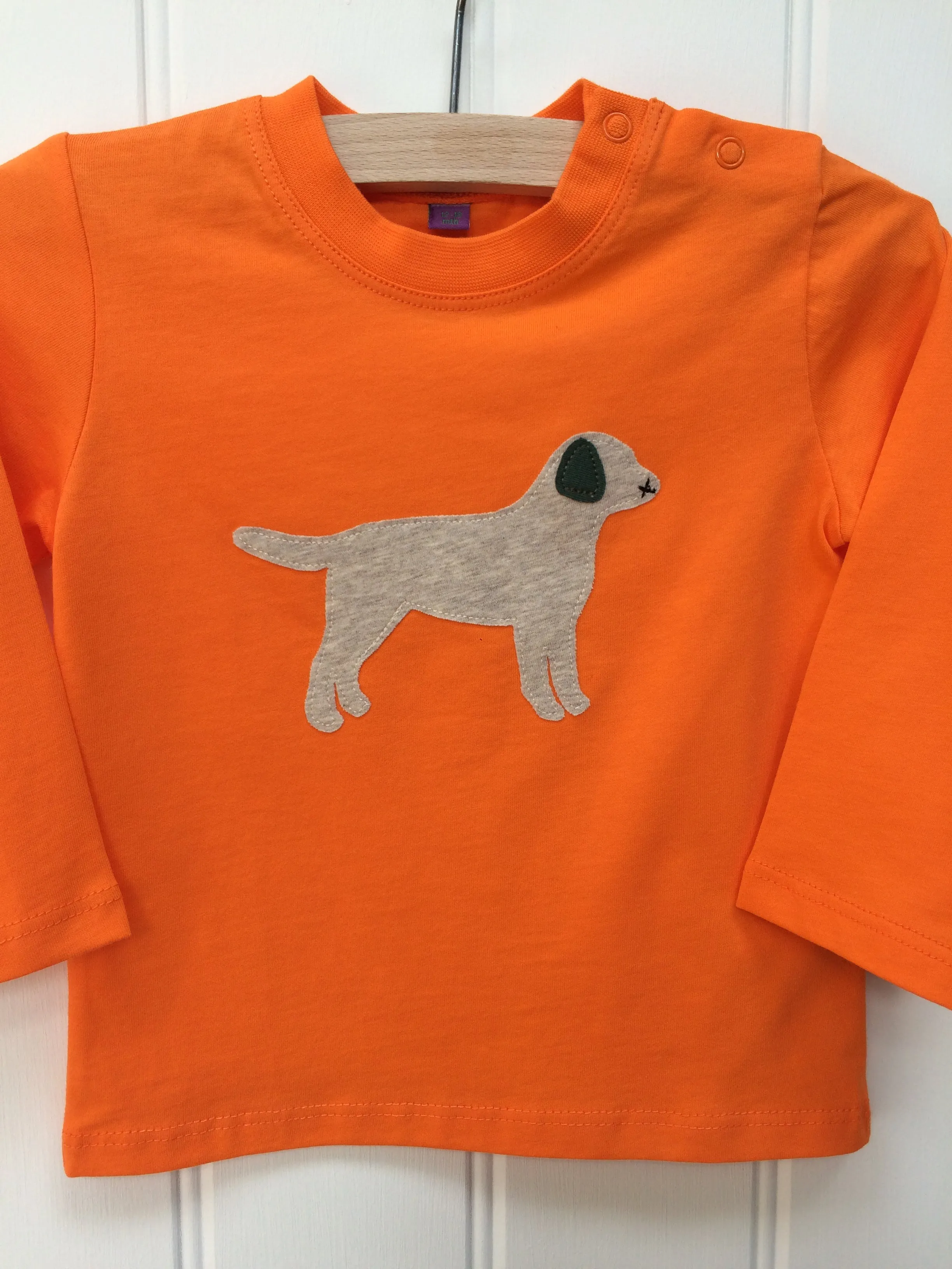 Baby Labrador – Long Sleeved T-shirt - Orange