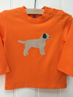 Baby Labrador – Long Sleeved T-shirt - Orange