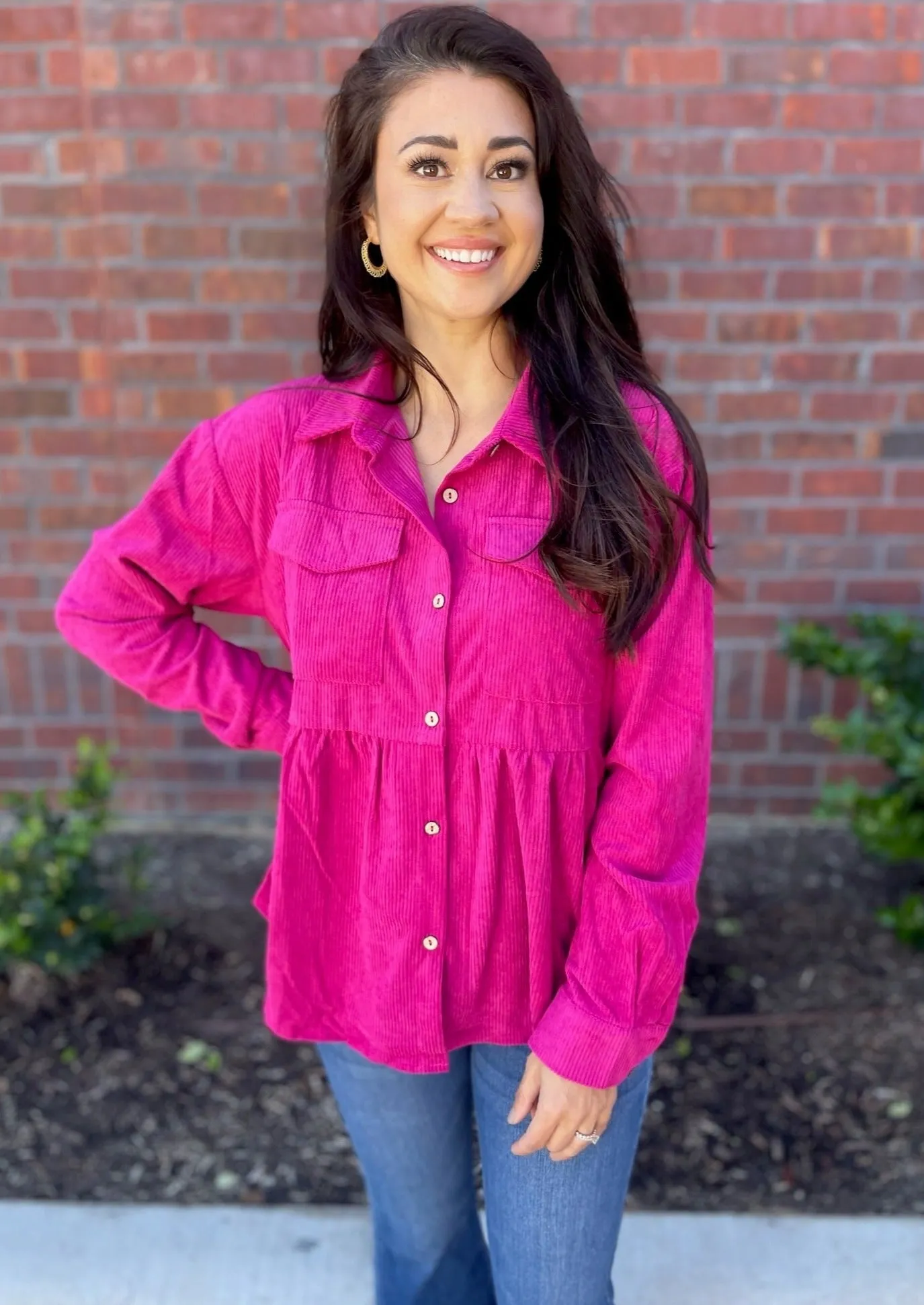 Babydoll Corduroy Shacket