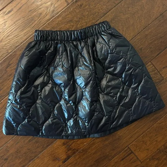 Baum Und Pferdgarten Black Quilted Puffer A-Line Mini Skirt Size XS 34