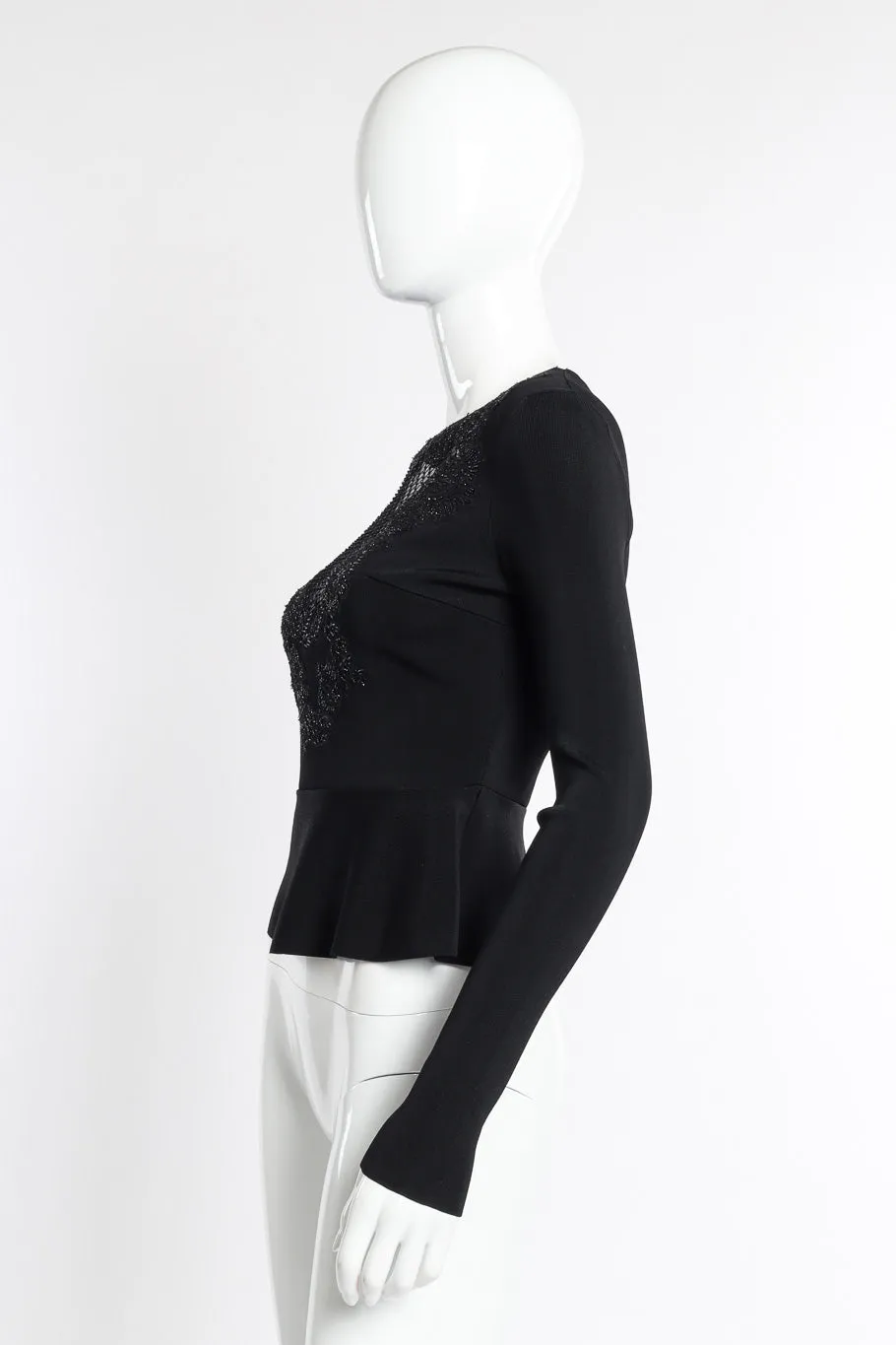 Beaded Fishnet Knit Top