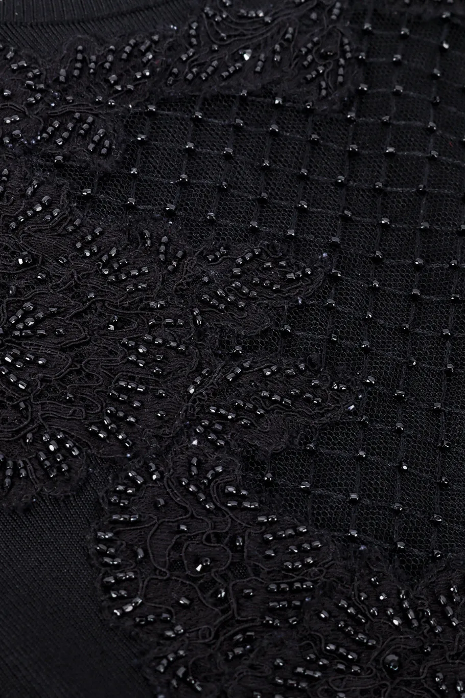 Beaded Fishnet Knit Top
