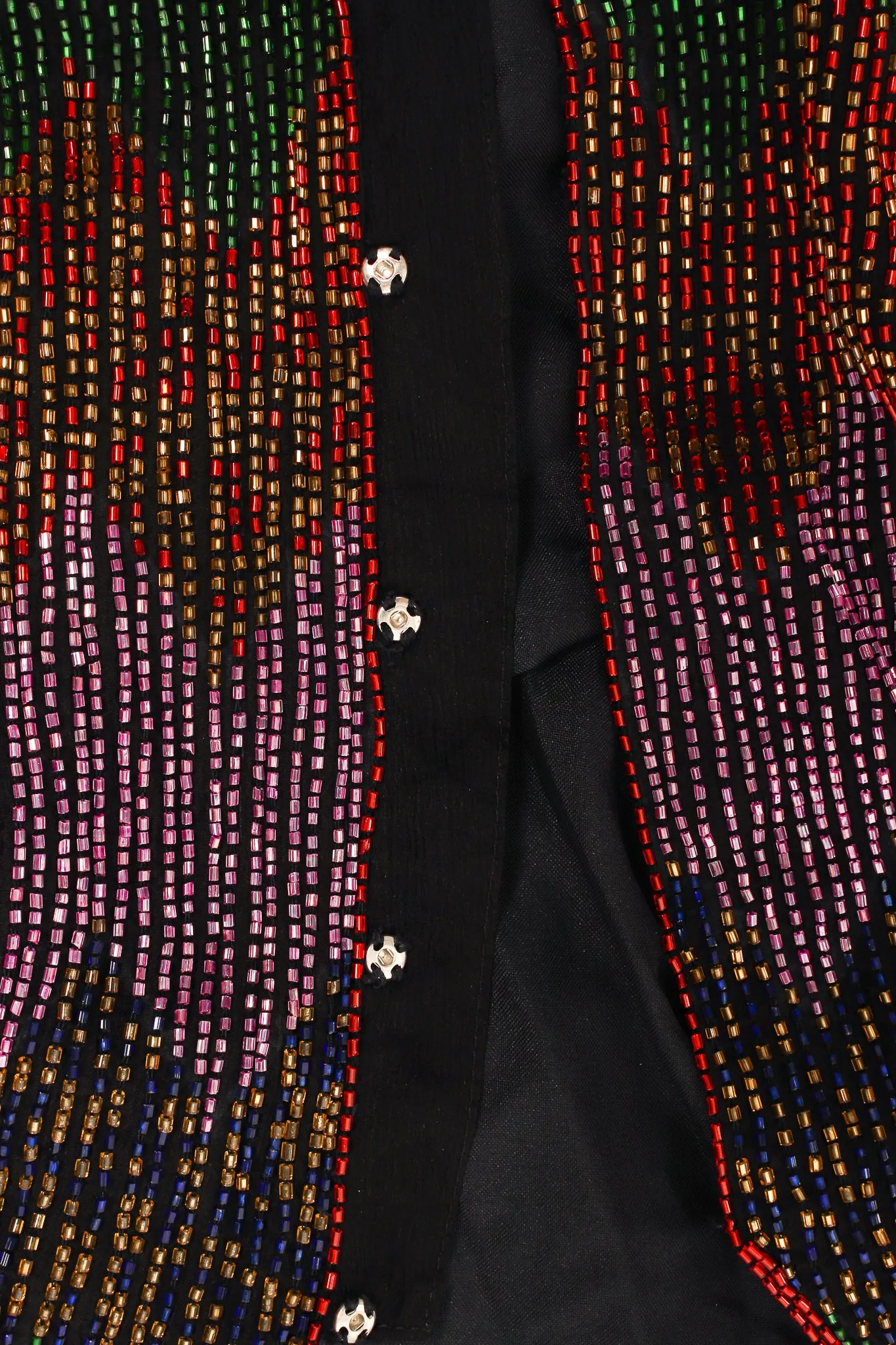 Beaded Rainbow Peplum Jacket & Skirt Set