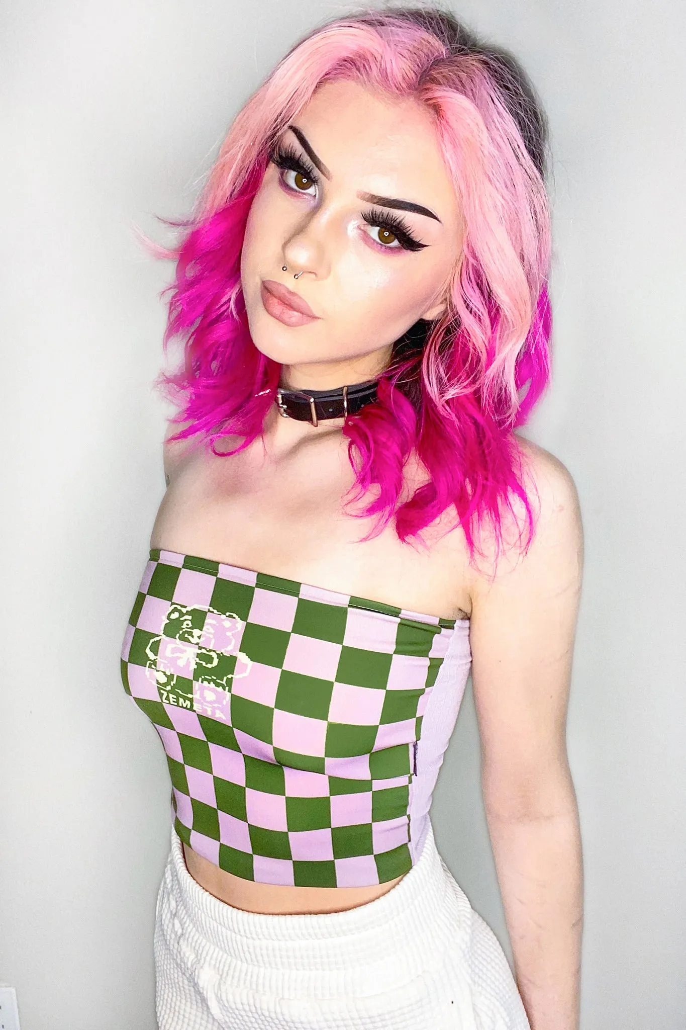 Bear-y Cute Checkered Tube