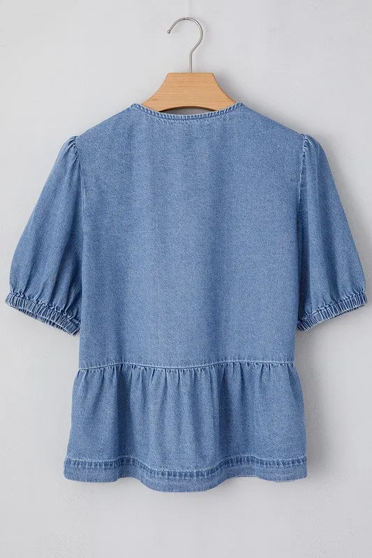 Beauty In The Details Denim Top