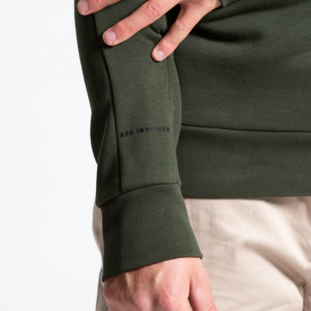 Bee Inspired Signature Raglan Hoodie Khaki Green