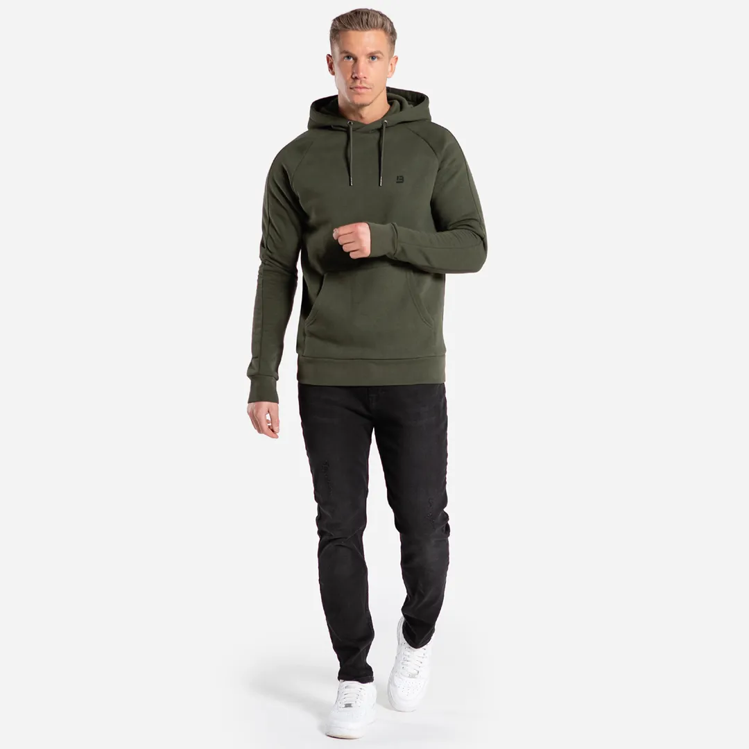 Bee Inspired Signature Raglan Hoodie Khaki Green