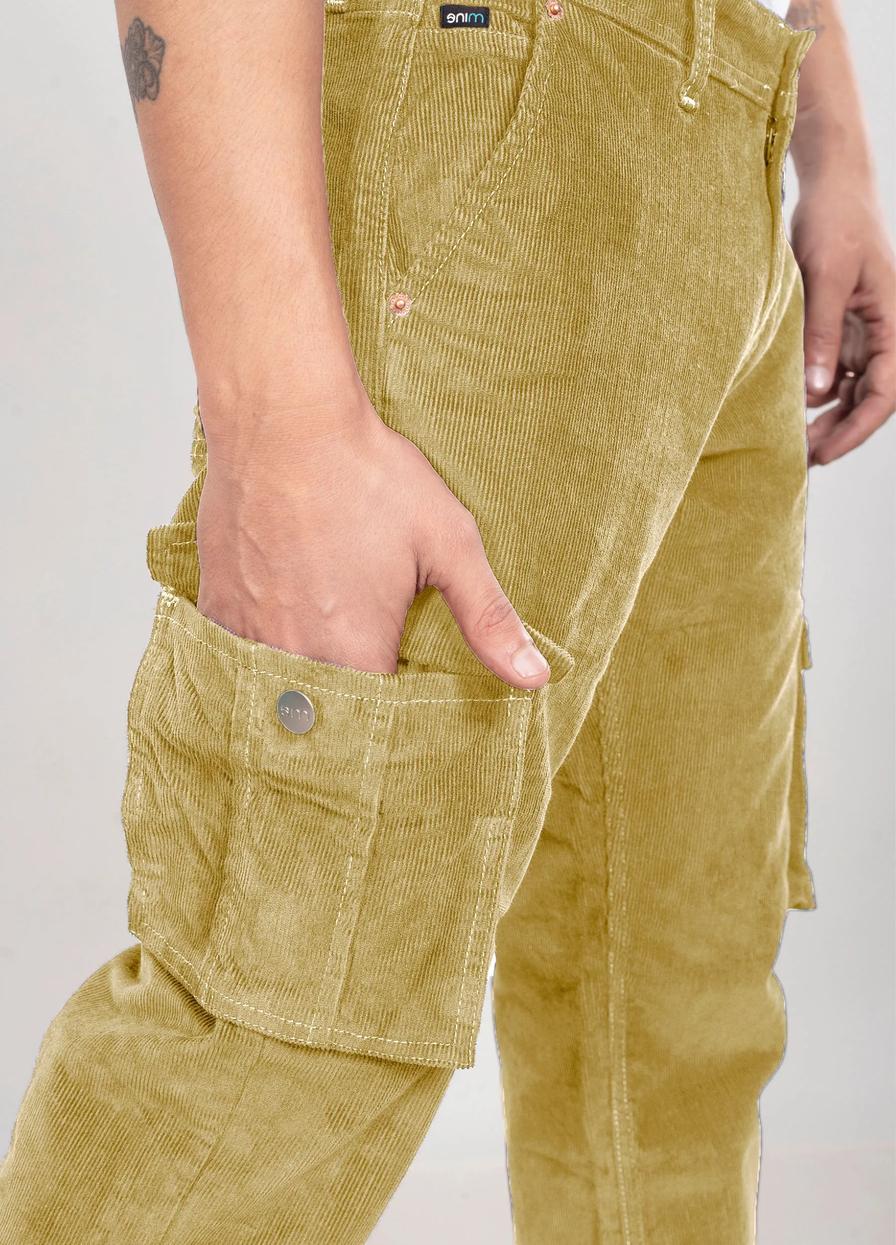 Beige Classic Cargo Corduroy