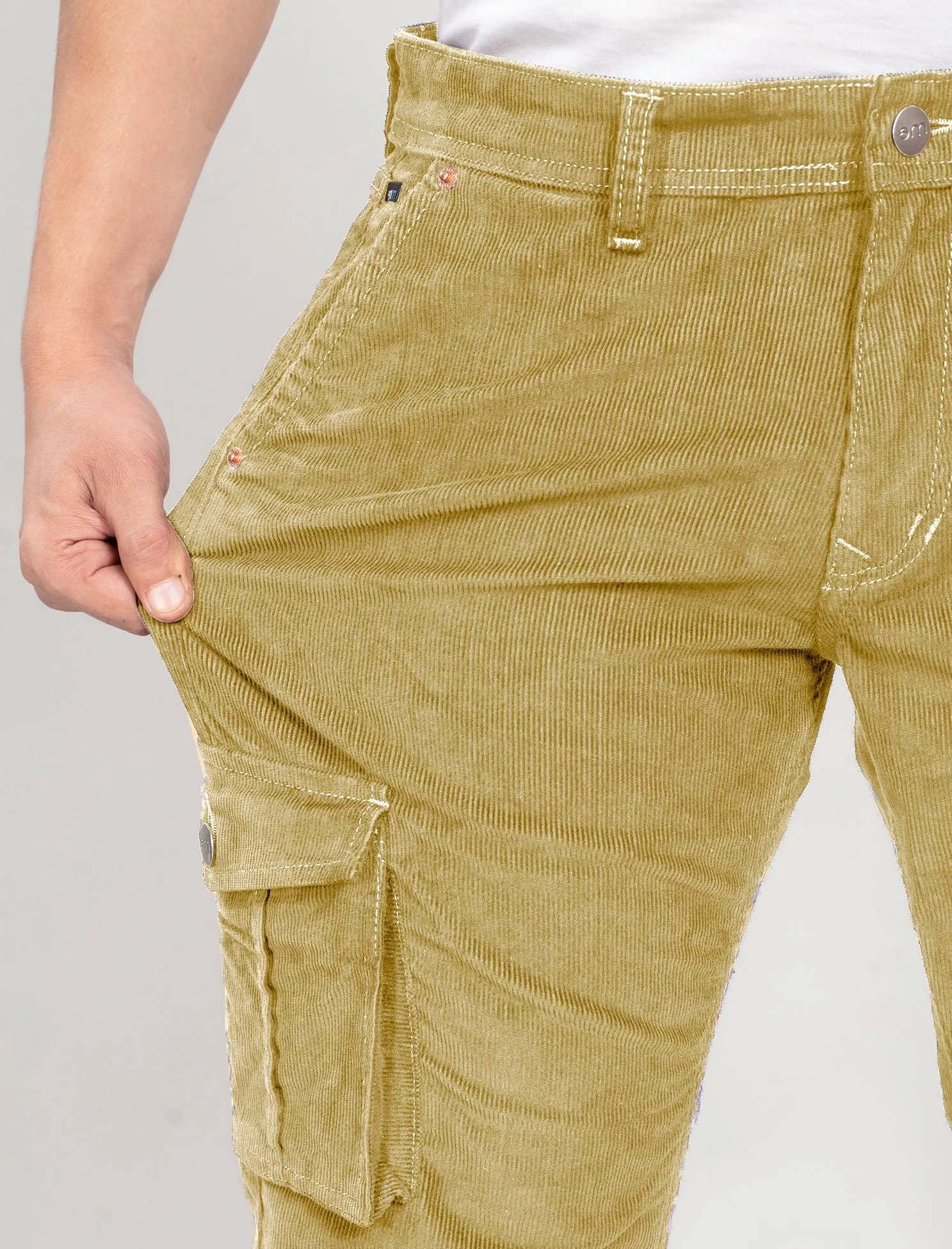 Beige Classic Cargo Corduroy
