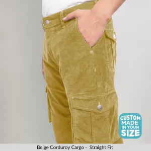 Beige Classic Cargo Corduroy