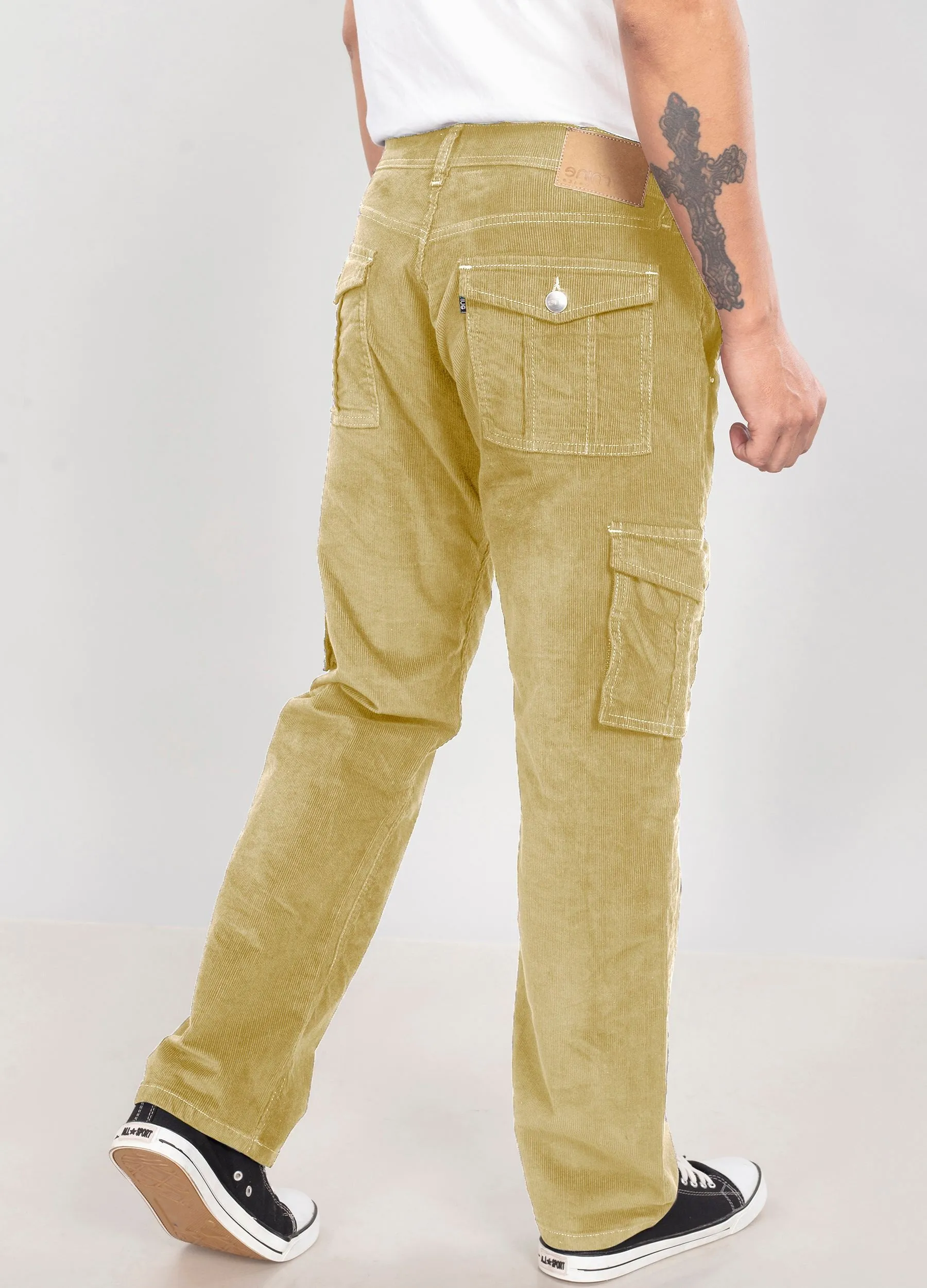 Beige Classic Cargo Corduroy