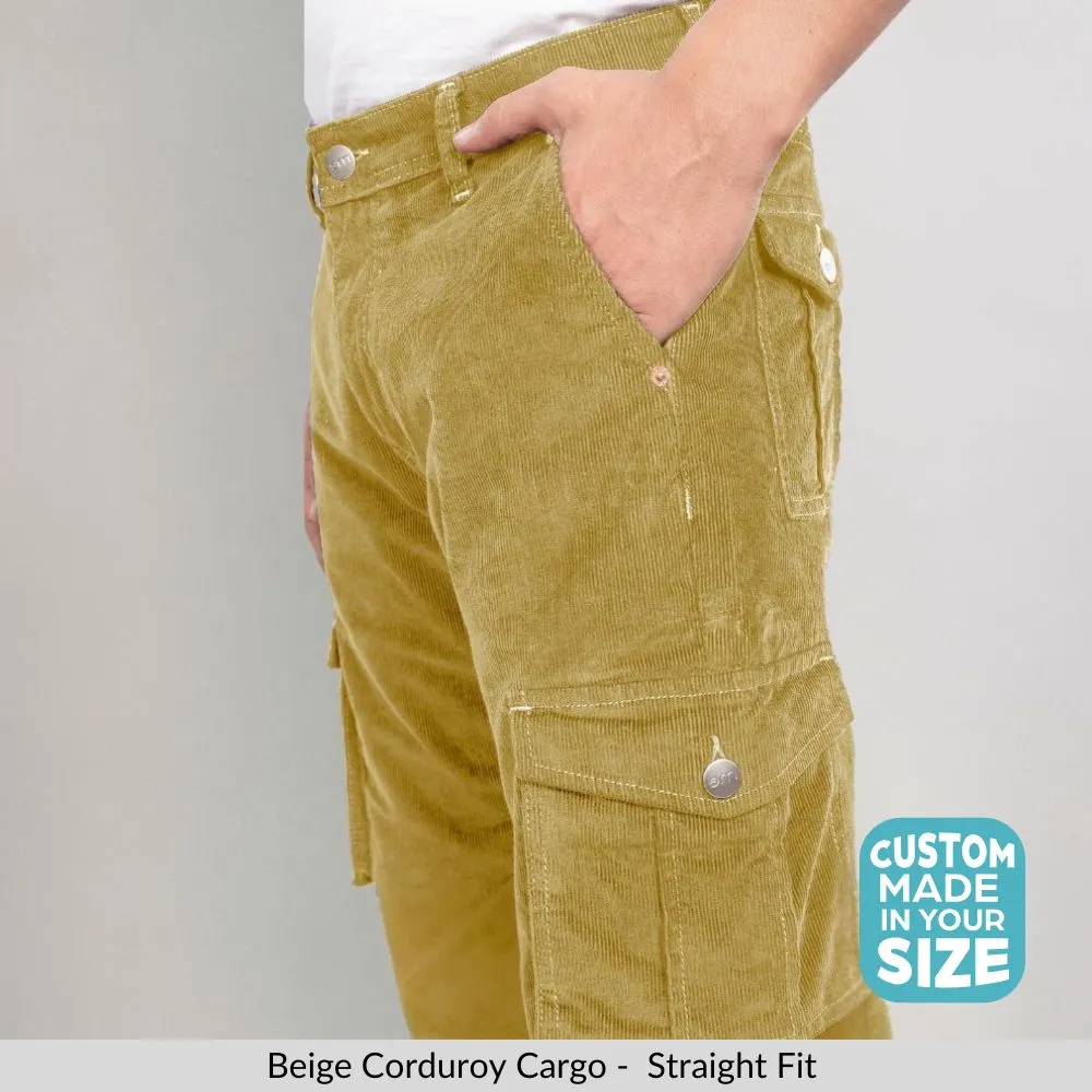 Beige Classic Cargo Corduroy