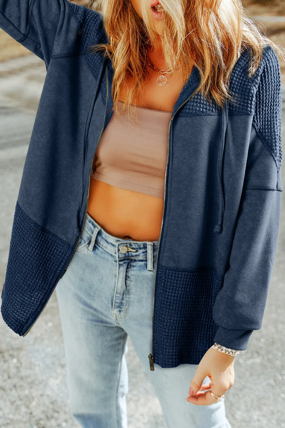 Berkley Zip-Up Drawstring Hooded Jacket