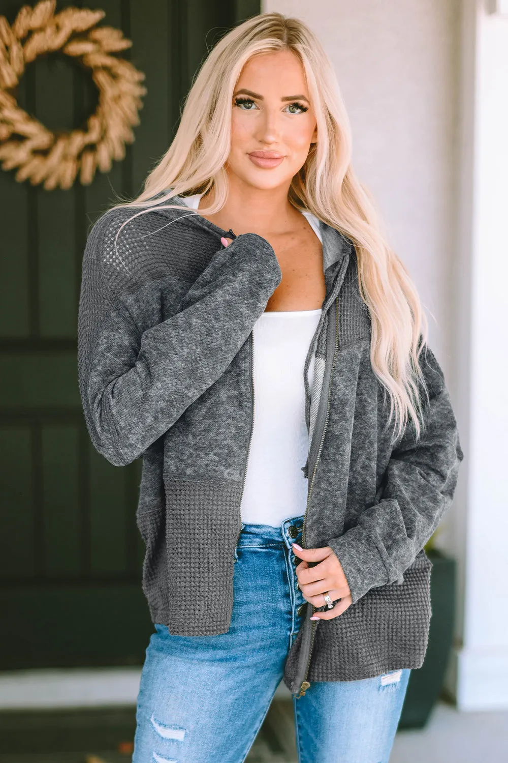 Berkley Zip-Up Drawstring Hooded Jacket