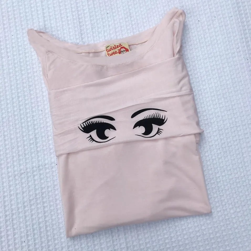 bespoke 'bright eyes' long sleeved top
