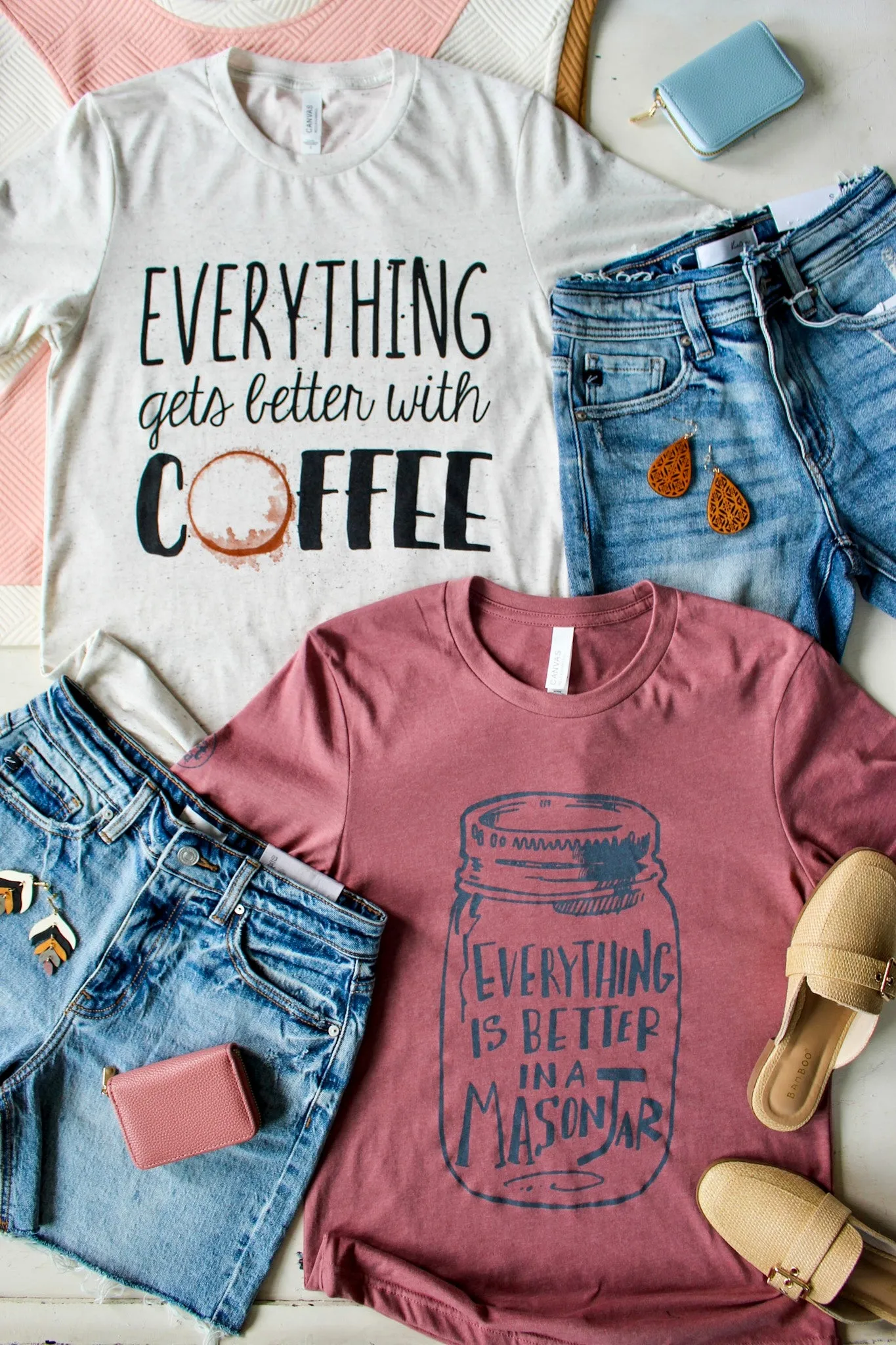 Better In A Mason Jar Graphic Tee • Heather Mauve - FINAL SALE