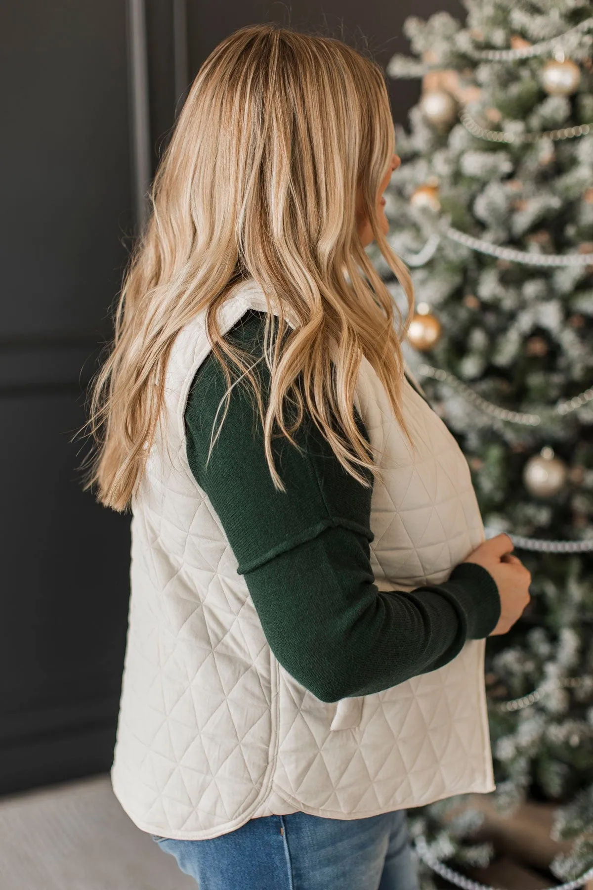Beyond Comparison Puffer Vest- Ivory