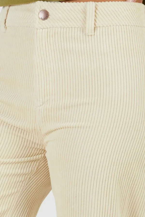 Billabong Cord Wide Leg Pant - WHITE SANDS