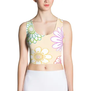 BirdGirls Flower Power Sublimation Cut & Sew Crop Top